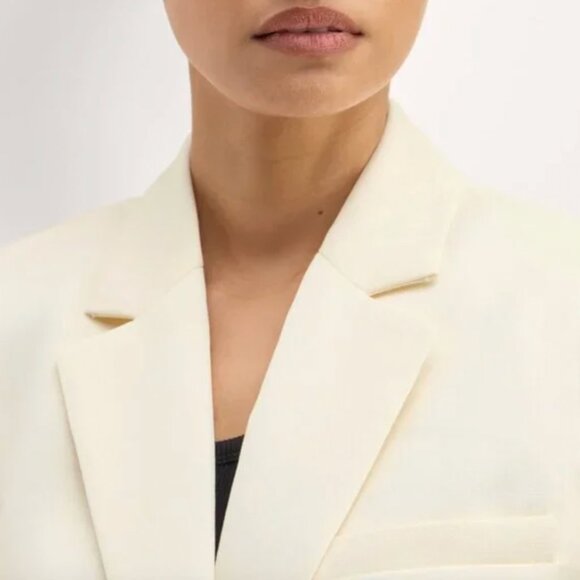 NEW Everlane The Sleeveless Blazer in Buttersmooth Womens 0 Canvas Vest - Picture 5 of 14